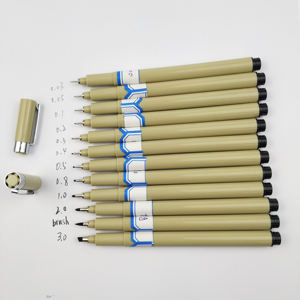 Vente en gros de stylos fins à encre noire imperméable de 12 tailles, stylos à encre fine pour l'illustration et le dessin - Product Image 1