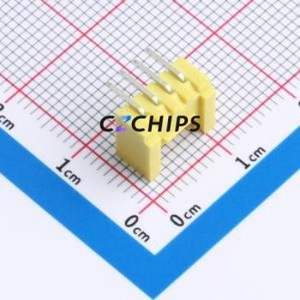 A200E1W1-2H4P12 Wire-to-Board Pin Header Bent Lead Through Hole,P=2mm Connector 1x4P 2mm Right Angle Insert HY - Product Image 2