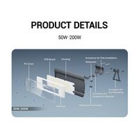 OUTLUX E056 LED Portable Léger en Aluminium IP65 Étanche 200W SMD Haute Qualité CRI Ra80 3CCT Stade de Cricket IK08 Garantie 2 Ans