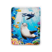 Aimant de réfrigérateur personnalisé en étain imprimé, motif baleine et phoque de Kaikoura, Nouvelle-Zélande, souvenir