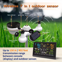 Professionnel 7 1 Tuya Wifi Station météo hygromètre capteur de vent pluie intensité de la lumière UV pour un usage domestique Communication USB