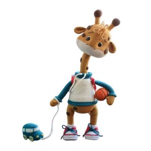 DIY Colorful Giraffe Shaped Cute Crochet <strong>Kit</strong> High Quality Milk Yarn <strong>Weaving</strong> Top Fashion DIY Knitting Animal Crochet <strong>Kit</strong> - Product Image 2