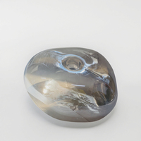 Abat-jour en verre personnalisé antique gros couvercle en verre rond irrégulier avec vis G9 divers styles chinois français
