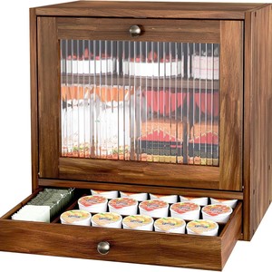 Adjustable Wooden Bread Storage <b>Container</b> Double Layer For Kitchen Countertop Bread Fruit Storage - Product Image 5