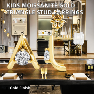 Pendientes de Plata de Ley con Diamante Moissanita de Corte Brillante de 0.3ct, Certificado GRA, Lindos, Unisex, para Mujer, de Fabricante de Joyería Fina - Product Image 2