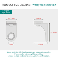 Support d'étagère à verrouillage rapide 5/6/8mm en plastique et métal pour table basse, buffet, meuble à chaussures, casier à vin