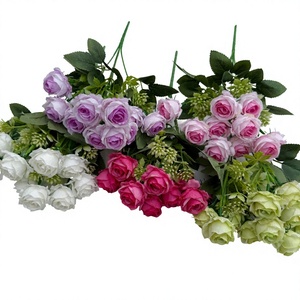 Ramo de Rosas Artificiales al por Mayor, Tallo de Seda con Tacto Real para Decoración de Bodas, Fiestas, Hogar, Hotel, Oficina, Centro de Mesa - Product Image 5
