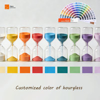Sablier en verre artisanal de 10 minutes, nouveau, multicolore, design Art Déco, Backo School, décorations de table familiales, artisanat