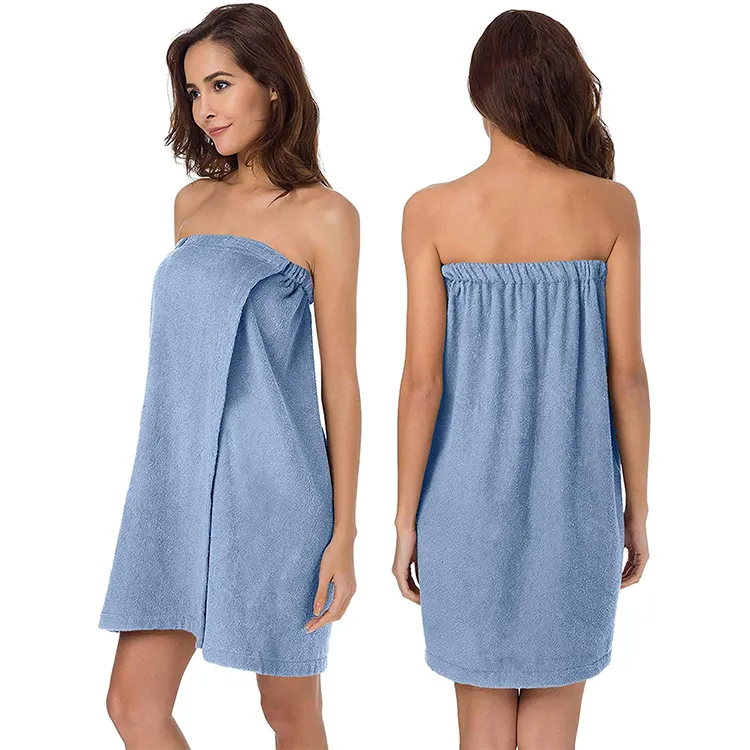 Vestido de toalla de baño personalizado para mujer, vestido de toalla de mujer, después de la ducha