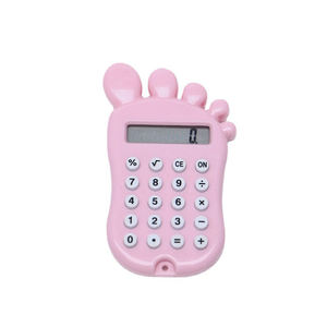 Mini calculatrice scientifique de poche rose personnalisée en plastique à double alimentation pour bureau - Product Image 1