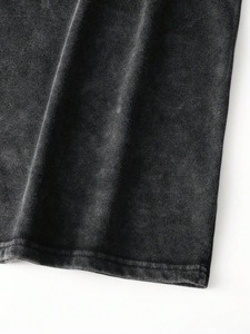 Men's casual distressed washed crew neck drop shoulder <b>T</b>-<b>shirt</b>, adorned with wing print. Customization available.F10 - Product Image 6