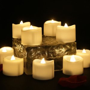Hochzeits-Dekorationskerzen Flammenlose <span class=keywords><strong>LED</strong></span>-Teelichter Bestseller Romantische Batteriebetriebene Flackernde Weihnachtskerzen Anpassbar - Product Image 4