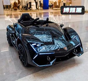 儿童电动车四轮皮带遥控充电婴儿车男孩女孩儿童玩具车可以坐在童车里 - Product Image 6