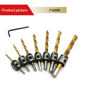 Jeu de forets fraises à chanfreiner IMAGE HSS à 5 cannelures, 3mm-10mm, pour le travail du bois - Product Image 2