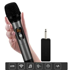 OEM 15 Channel Metal Dj Mic Wireless Microphone System For Church Singing UHF Wireless Microphone Professional Stage Performance