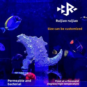 Decoración para Acuario de Agua Salada, Rocas y Piedras para Paisajismo de Acuarios, Adorno de Palacio de Dragón, Rey <span class=keywords><strong>Kong</strong></span>, Godzilla, Tridente y Ancla - Product Image 3