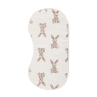 Bavoirs d'été pour bébé, motif ours de dessin animé, réutilisables et absorbants, avec coussinet d'épaule doux, pour filles et garçons