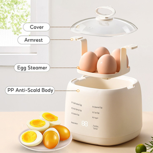 Olla Digital Doméstica de un Toque para Cocinar Huevos, Yogur y Huevo al Vapor, Máquina para Hacer Huevos Semihuevos (Telur Separuh Masak) - Product Image 6