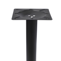 Pied de table rond en métal noir, socle de meuble, résistant à la rouille, pour table de restaurant
