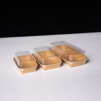 Plateau à sushi jetable avec couvercle en PET, conteneur pour fête, événement, buffet, restauration, vente en gros, échantillon gratuit, livraison rapide