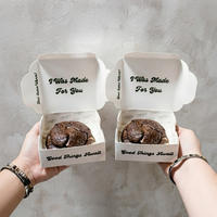 Boîtes d'emballage en carton écologiques personnalisées en gros pour la vente à emporter de sushis, pâtisseries, beignets, gâteaux, biscuits et pains