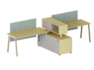 Escritorio de Computadora Moderno Convertible de Madera con Diseño de Paneles Modulares para Estaciones de Trabajo de Oficina de 2 a 8 Personas - Product Image 3