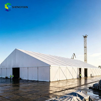 Tente d'entrepôt industrielle, structure de chantier mobile temporaire extérieure, tentes de stockage en aluminium, chapiteau