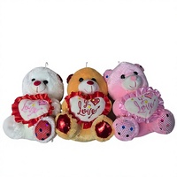 Peluche super douce et mignonne en forme d'ours en peluche, rembourrage en coton PP, boîte cadeau pour la Saint-Valentin, matériau polyester, couverture réconfortante lavable, unisexe