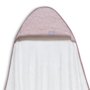 400 telo da bagno GSM Musseline per bambini 100x100 Mod. Estrellas con cotone 100% rosa scuro morbido e assorbente - Product Image 1
