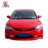 Bumper Mobil Laris untuk Civic FD 2 Gaya RR, Bumper Depan, Side Skirt, Rear Lip untuk Honda Civic 2006-2011, Plastik PP ABS