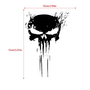Adesivo 3D Teschio Punisher con Sangue 15*10cm, Adesivi e Decalcomanie per Auto, Adesivo Riflettente in Vinile, Accessori Decorativi per Auto - Product Image 3