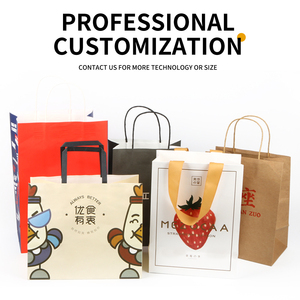Bolsa de papel Kraft con logotipo personalizado para marca y embalaje promocional, ideal para tiendas de regalos, cafeterías o eventos - Product Image 5