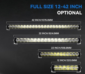 <span class=keywords><strong>Barra</strong></span> Luminosa <span class=keywords><strong>LED</strong></span> <span class=keywords><strong>Fuoristrada</strong></span> 12/22/32/42 Pollici, Omologata Emark, Ambra DRL IP68, Doppia Fila, per Veicoli 4x4, <span class=keywords><strong>Fuoristrada</strong></span>, Camion, ATV - Product Image 2