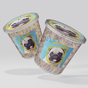 Récipient de stockage vide pour aliments pour animaux de compagnie en plastique 650g 780ml avec couvercle - Product Image 4