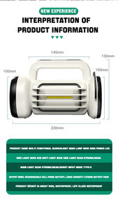Potente Linterna LED de Mano, Recargable por USB, Resistente al Agua, para Trabajo, Camping y Emergencias - Product Image 6