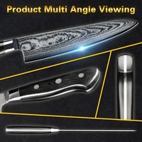 Couteau de chef japonais Full-Tang en acier d'importation Aus-8 à haute teneur en carbone 67 couches Vg10 Couteaux de chef en acier damas pour les États-Unis