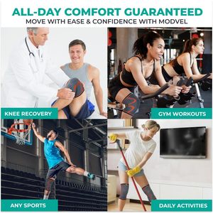Respirant tricoté élastique Nylon compresse sport genouillère doux et fort soutien du <span class=keywords><strong>genou</strong></span> de basket-ball pour l'entraînement - Product Image 6