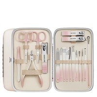 Ensemble coupe-ongles en acier inoxydable super mignon 7/10/11/16/18 pièces Sakura rose Matcha vert Portable manucure pédicure Kit pour la maison