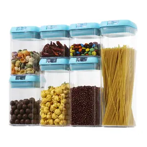 Confezione contenitore in plastica per alimenti barattolo per la conservazione degli alimenti organizzatore per dispensa Set di contenitori ermetici per cereali