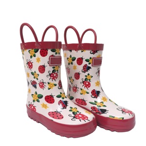 <span class=keywords><strong>Stivali</strong></span> da <span class=keywords><strong>pioggia</strong></span> in gomma da giardino con coccinella e fiori da ragazza - Product Image 3