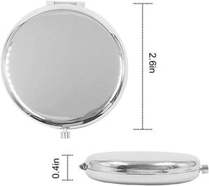 Miroir de poche compact en métal personnalisé en or rose avec design Art Déco pour un usage quotidien en maquillage - Product Image 4