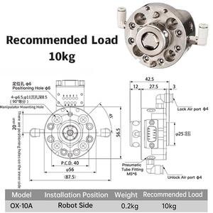 Robot de Cambio Rápido Automático, Manipulador de Placas Neumáticas Laterales, Dispositivo de Intercambio Rápido EOAT con Brazo Mecánico de Cilindro - Product Image 4