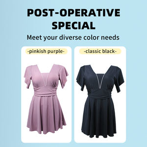 Traje de Baño de Una Pieza para <span class=keywords><strong>Mastectomía</strong></span>, Talla Grande, Cuello Profundo, para Mujer, con Espacio para Prótesis Mamaria, Material Spandex/Nylon, Transpirable y de Secado Rápido, OEM/ODM - Product Image 2