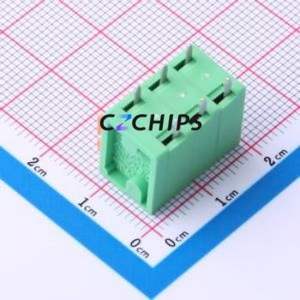 DB142V-5.08-3P-GN Spring Terminal Block Through hole Component (THT),P=5.08mm Connector 1x3P 5.08mm Green Through Hole - Product Image 2