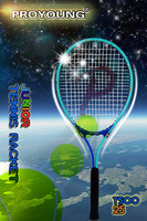Raquettes de tennis portables légères en alliage d'aluminium avec poignée en bois et filet en nylon, design populaire pour enfants, 25 pouces, pour l'entraînement des étudiants