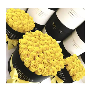 Caja de rosas preservadas naturales para regalo de San Valentín, caja redonda de lujo rosa, <span class=keywords><strong>eterna</strong></span>, 24k - Product Image 5