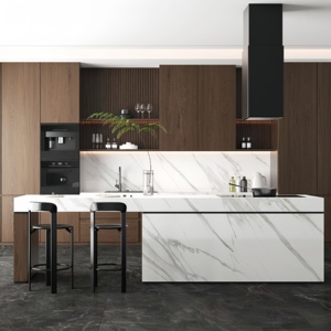 Dalles de pierre frittée pleine masse CALACATTA blanche 160*320cm, dalle de carrelage en grès cérame surdimensionnée pour la décoration intérieure - Product Image 5