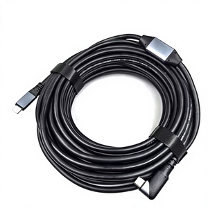 สายเคเบิล LUNG KAY 10 เมตร แบบ USB-C ต่อ USB-C หัวงอ 90 องศา พร้อมรีพีทเตอร์ รองรับการชาร์จเร็ว 100W ถ่ายโอนข้อมูล 4K60Hz สำหรับแล็ปท็อป โทรศัพท์ และกล้อง - Product Image 1