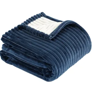 Высококачественное легкое уютное мягкое плюшевое синее Фланелевое Флисовое одеяло из микрофибры летнее Флисовое одеяло большого размера
