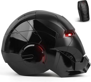 <span class=keywords><strong>Casco</strong></span> <span class=keywords><strong>Iron</strong></span> Hero MK 5 Edición Negra para Hombre, Coleccionable y Usable en Escala 1:1, con Control por Voz, Táctil y Remoto, Ojos LED - Product Image 1